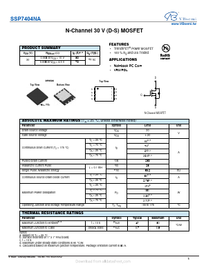 SSP7404NA Datasheet PDF VBsemi Electronics Co.,Ltd