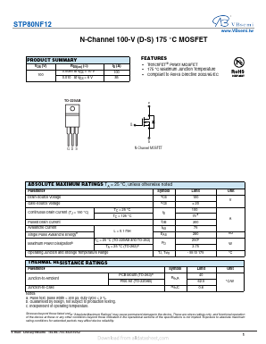 STP80NF12 Datasheet PDF VBsemi Electronics Co.,Ltd