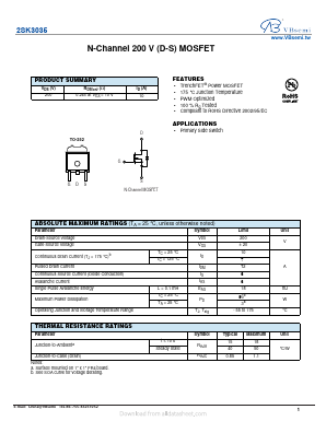 2SK3035 Datasheet PDF VBsemi Electronics Co.,Ltd