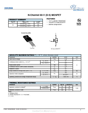 2SK2936 Datasheet PDF VBsemi Electronics Co.,Ltd