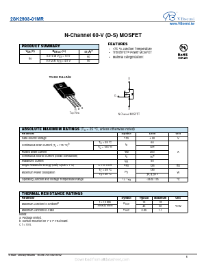 2SK2903-01MR Datasheet PDF VBsemi Electronics Co.,Ltd