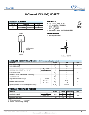 2SK3211L Datasheet PDF VBsemi Electronics Co.,Ltd