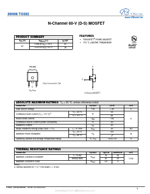 30N06 Datasheet PDF VBsemi Electronics Co.,Ltd