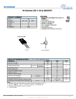 RCX200N20 Datasheet PDF VBsemi Electronics Co.,Ltd