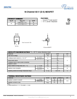 2SK2782 Datasheet PDF VBsemi Electronics Co.,Ltd