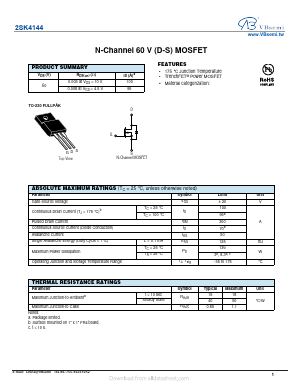 K4144 Datasheet PDF VBsemi Electronics Co.,Ltd