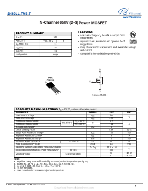 2N60LL-TM3-T Datasheet PDF VBsemi Electronics Co.,Ltd