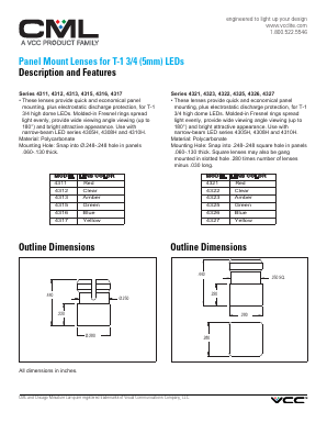 4312 Datasheet PDF Visual Communications Company