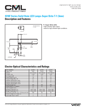 4318F1 Datasheet PDF Visual Communications Company