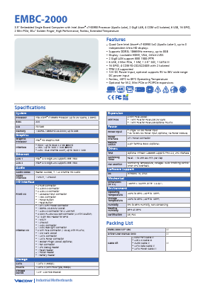 61-13P0430-08A Datasheet PDF Vecow Co., Ltd.