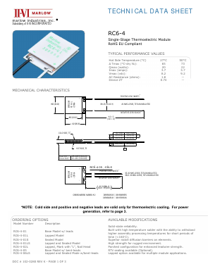 RC6-4-06LS Datasheet PDF II-VI Marlow, Inc.