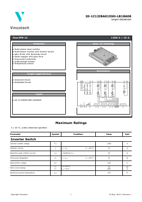 20-1C12IBA015SH-LB18A08 Datasheet PDF Vincotech