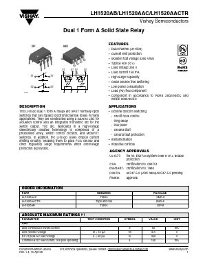LH1520AB Datasheet PDF Vishay Siliconix
