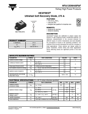 HFA135NH40PBF Datasheet PDF Vishay Siliconix