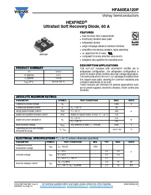 HFA60EA120P Datasheet PDF Vishay Siliconix