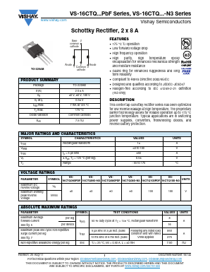 16CTQ060-N3 Datasheet PDF Vishay Semiconductors