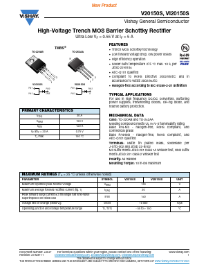 V20150S-M3-4W Datasheet PDF Vishay Semiconductors