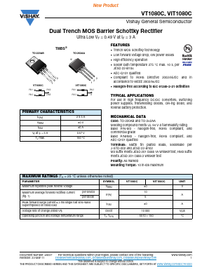 VT1080C-M3-4W Datasheet PDF Vishay Semiconductors