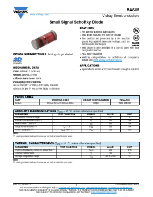 BAS85-GS18 Datasheet PDF Vishay Semiconductors