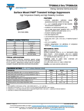 TPSMA16HE3/61T Datasheet PDF Vishay Semiconductors