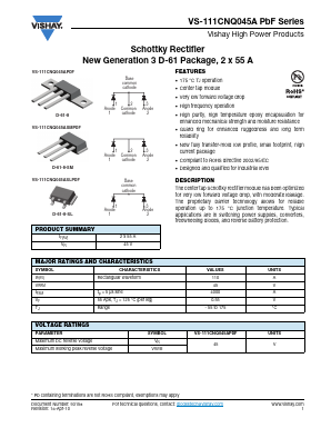 VS-111CNQ045ASL Datasheet PDF Vishay Semiconductors