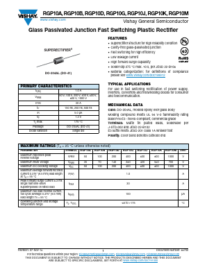 RGP10A-E3/54 Datasheet PDF Vishay Semiconductors
