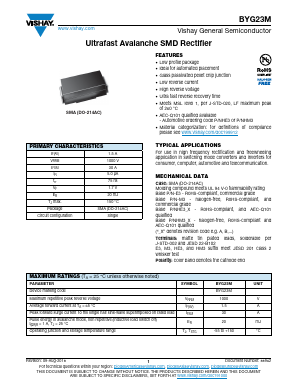 BYG23M Datasheet PDF Vishay Semiconductors