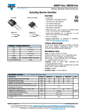 MBRF16XX Datasheet PDF Vishay Semiconductors
