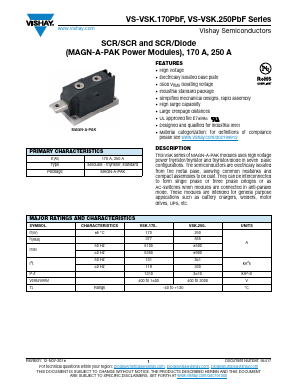 VSKT250-18 Datasheet PDF Vishay Semiconductors