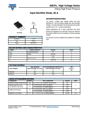 80EPS Datasheet PDF Vishay Semiconductors