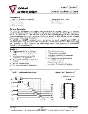 VS32257 Datasheet PDF Vaishali Semiconductor 