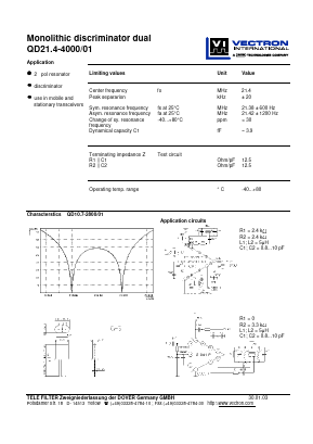 QD21.4-4000 Datasheet PDF Vectron International