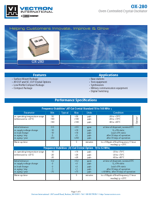 OX-2800-EAJ-107 Datasheet PDF Vectron International