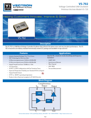 VS-702-EDE-KE Datasheet PDF Vectron International