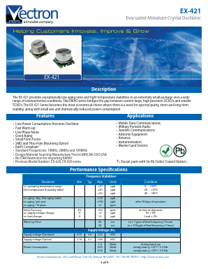 EX-4210-DEE-308 Datasheet PDF Vectron International