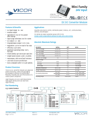 S24B24T200BL Datasheet PDF Vicor