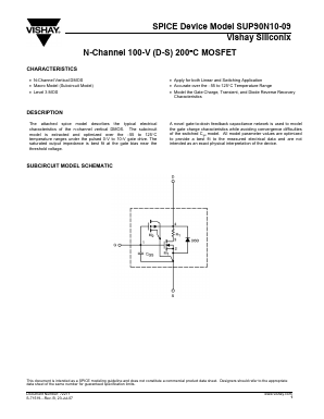 SUP90N10-09 Datasheet PDF Vishay Semiconductors