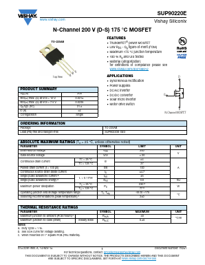 SUP90220E Datasheet PDF Vishay Semiconductors