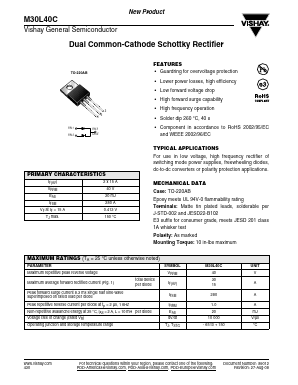 M30L40C-E3/4W Datasheet PDF Vishay Semiconductors