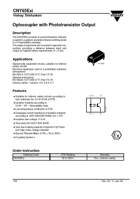 CNY65EXI Datasheet PDF Vishay Semiconductors