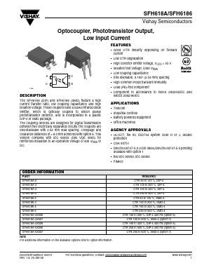 SFH618A-5X006 Datasheet PDF Vishay Semiconductors
