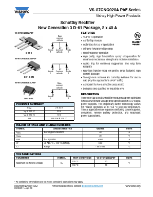 87CNQ020ASLPBF Datasheet PDF Vishay Semiconductors