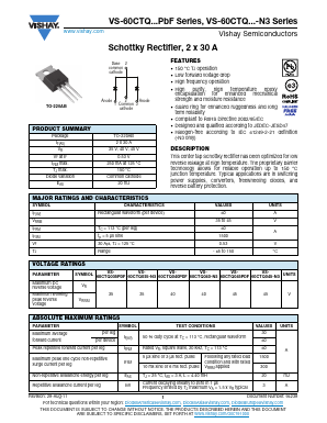 VS-60CTQ040PBF Datasheet PDF Vishay Semiconductors