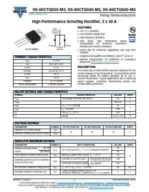 60CTQ035-M3 Datasheet PDF Vishay Semiconductors