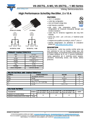25CTQ040STRR-M3 Datasheet PDF Vishay Semiconductors