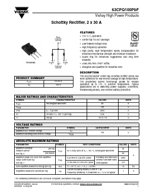 63CPQ100PBF Datasheet PDF Vishay Semiconductors