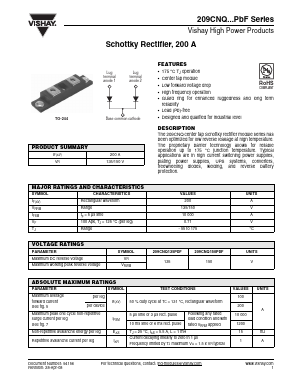 209CNQ135PBF Datasheet PDF Vishay Semiconductors