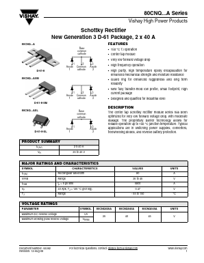 80CNQ045ASM Datasheet PDF Vishay Semiconductors