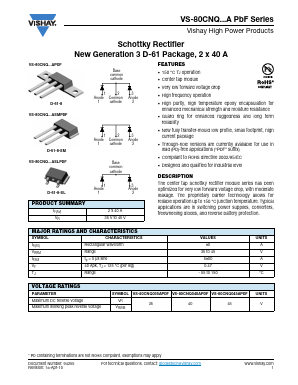 80CNQ045APBF Datasheet PDF Vishay Semiconductors