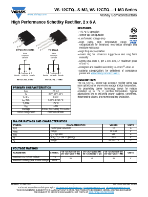 12CTQ035STRR-M3 Datasheet PDF Vishay Semiconductors